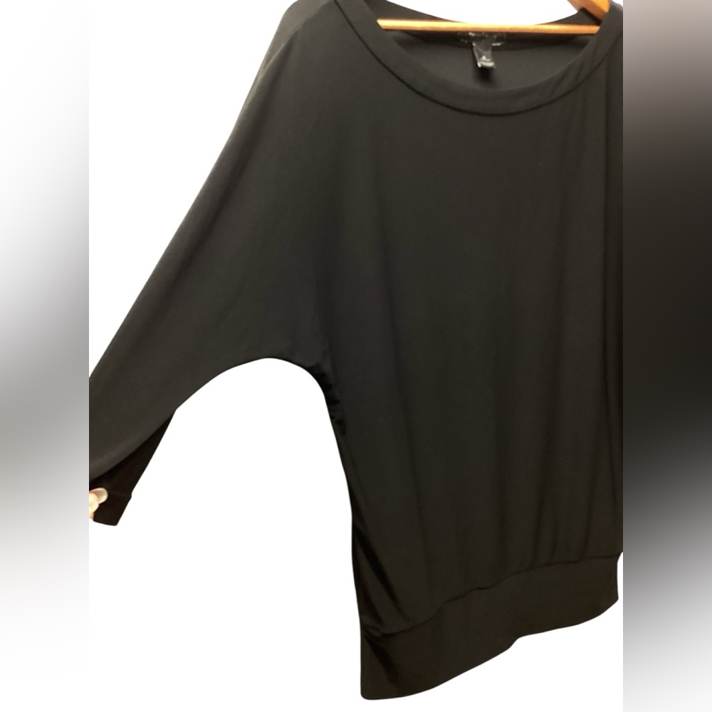 White House Black Market Boat Necl Blouse Dolman Sleeves Black Size Small - Picture 5 of 9